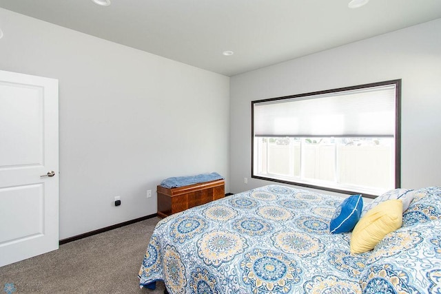 view of carpeted bedroom