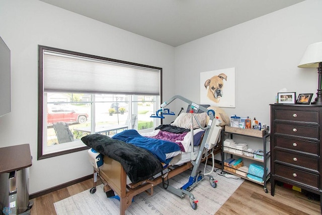 bedroom featuring hardwood / wood-style flooring