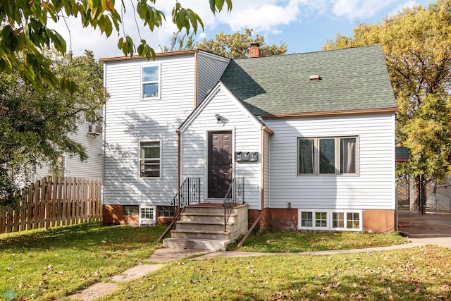 view of front of house with a front yard