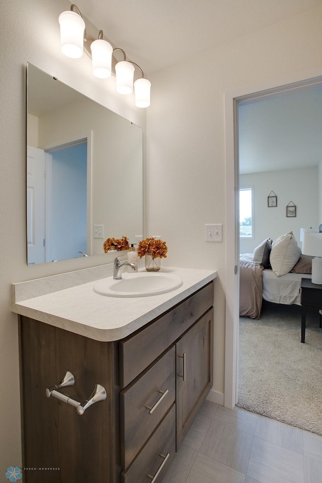 bathroom featuring vanity and tile patterned floors