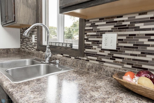 interior details with tasteful backsplash and sink