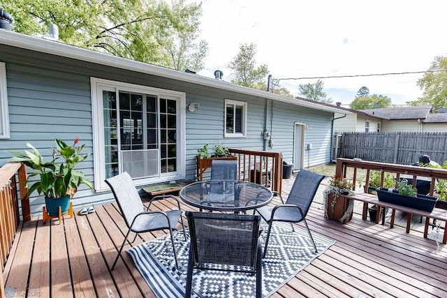 view of wooden deck