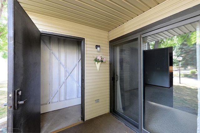 view of doorway to property