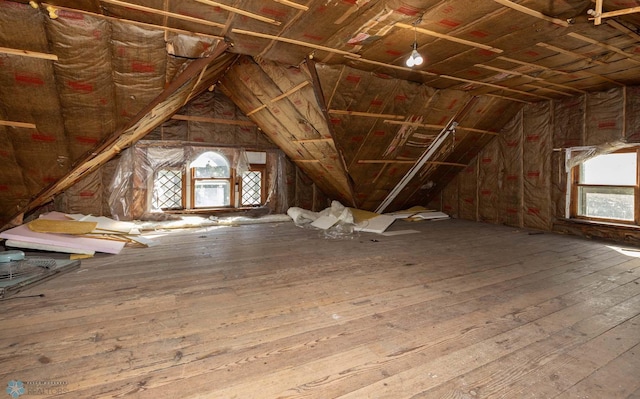 view of attic