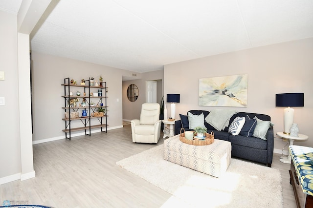 living room featuring hardwood / wood-style flooring