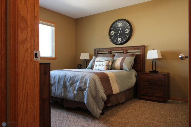 bedroom with carpet floors