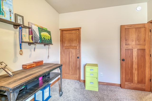 view of carpeted office