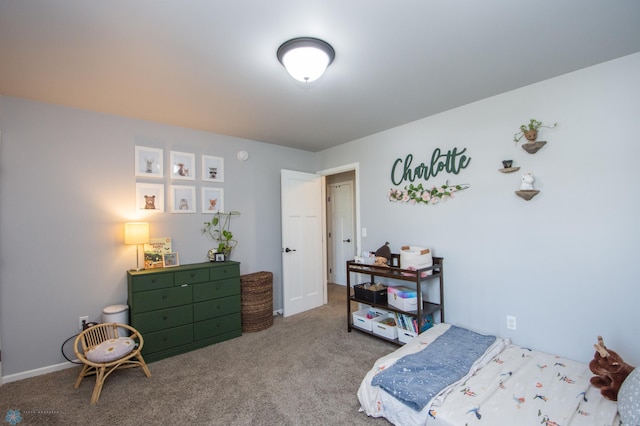 bedroom featuring carpet flooring