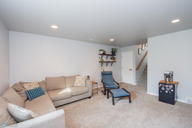 view of carpeted living room