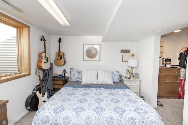 view of carpeted bedroom