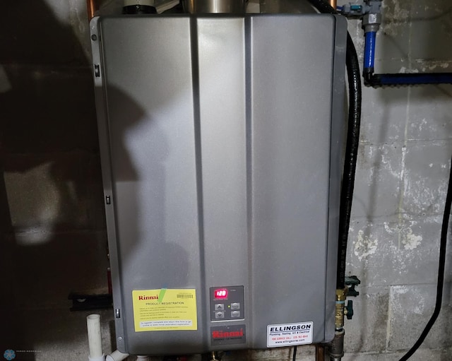 utilities featuring tankless water heater