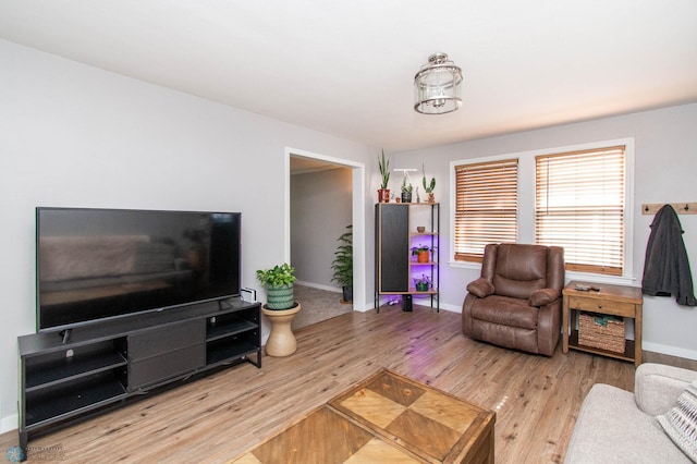 living room featuring hardwood / wood-style floors