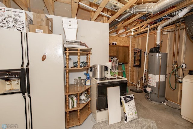 utility room with water heater