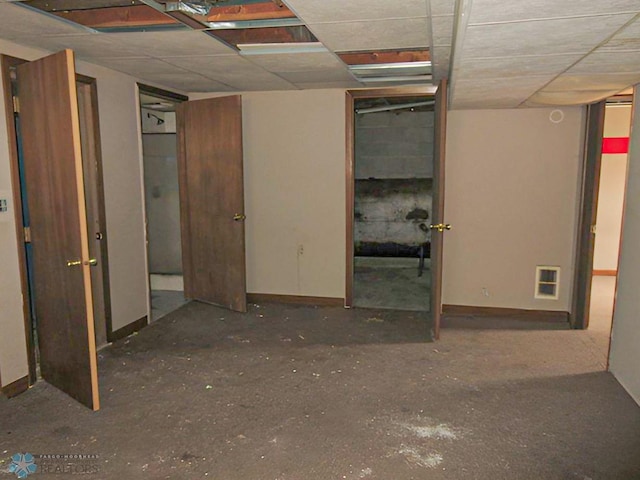 view of basement