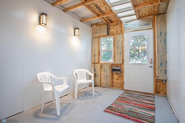 interior space featuring concrete flooring