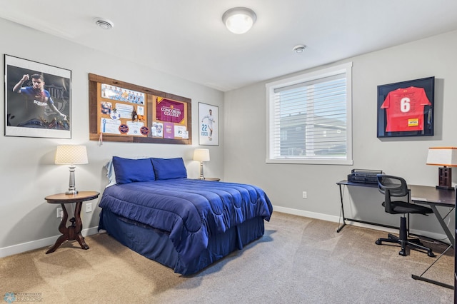 view of carpeted bedroom