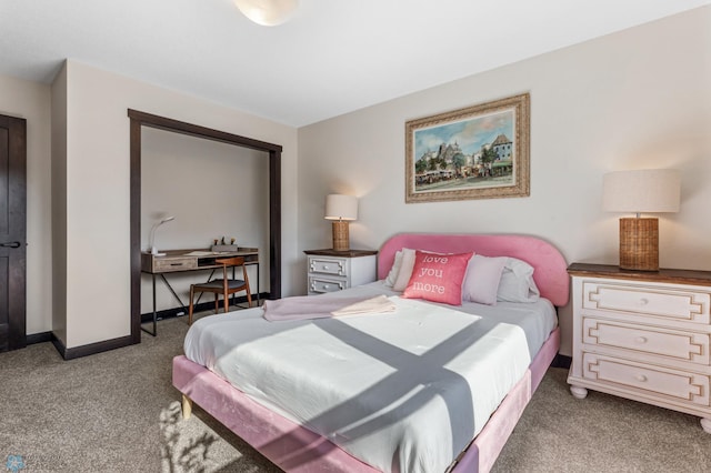 bedroom with carpet floors