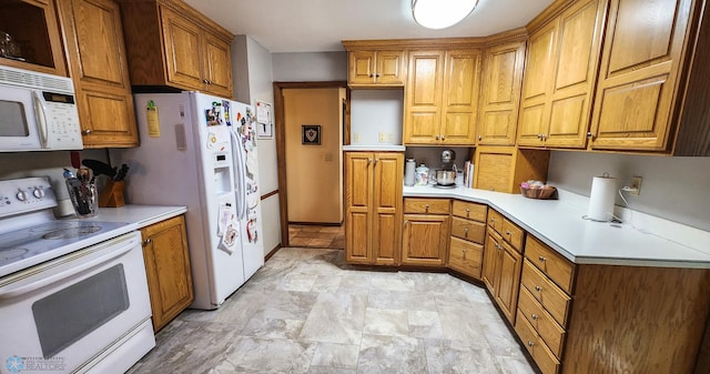 kitchen with white appliances