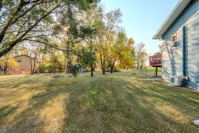 view of yard featuring ac unit