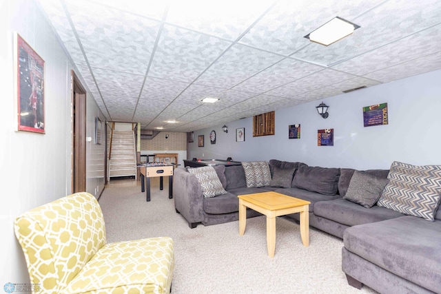 view of carpeted living room