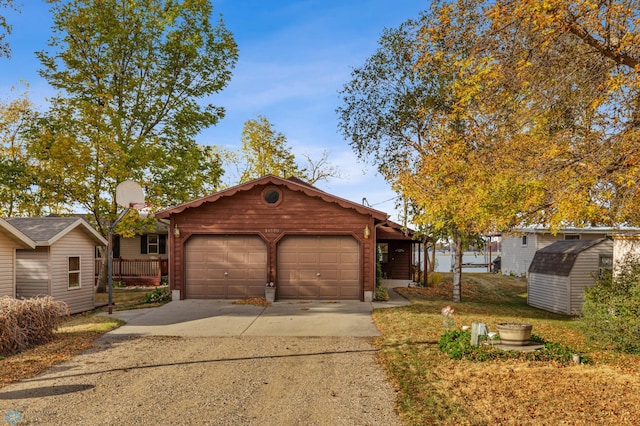 view of front of home featuring an outbuilding