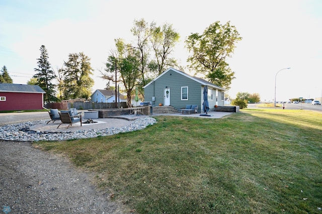 view of yard with a patio area