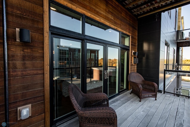 view of deck at dusk