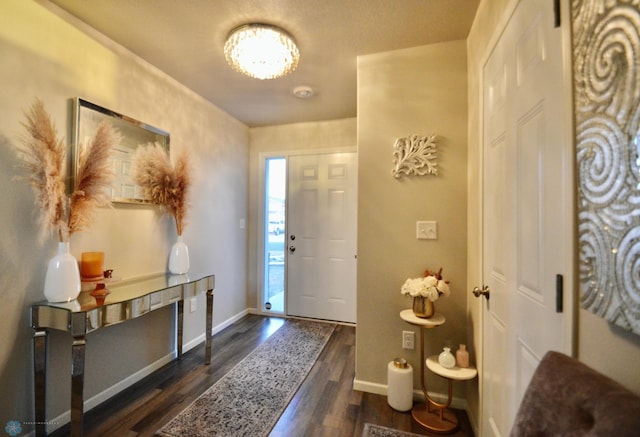 entryway featuring dark hardwood / wood-style floors