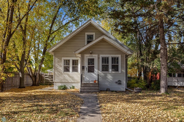 view of bungalow