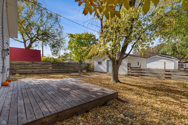 exterior space featuring a wooden deck