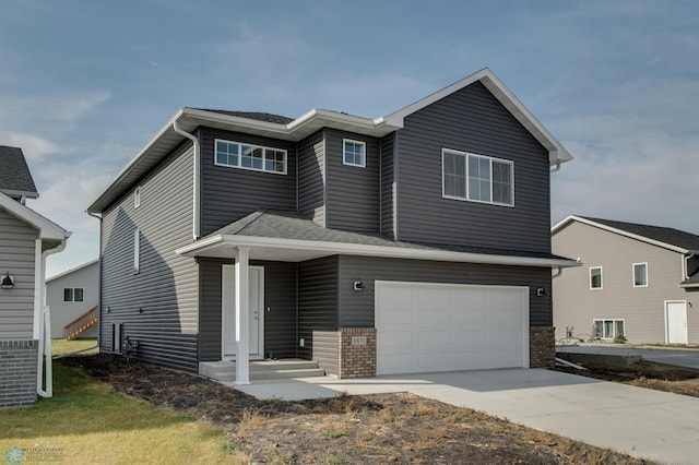 view of front of house featuring a garage