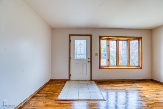 foyer featuring light hardwood / wood-style flooring