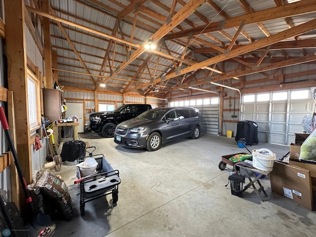 garage with a carport