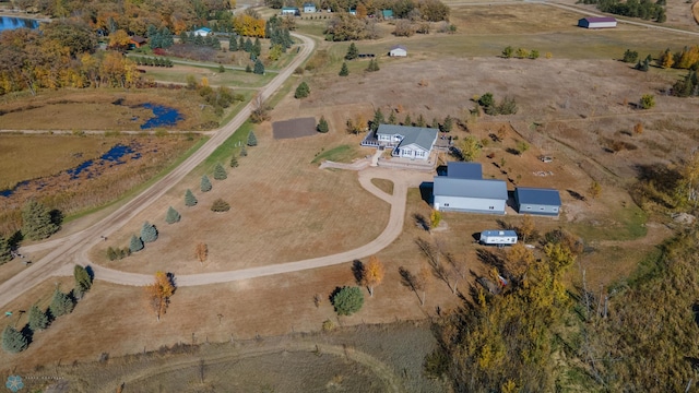 bird's eye view featuring a rural view