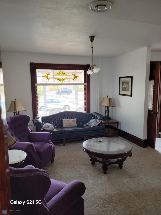 view of carpeted living room