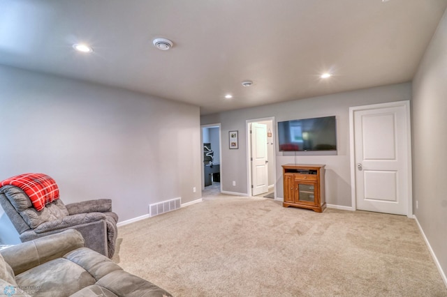 view of carpeted living room