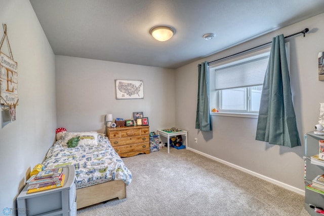 view of carpeted bedroom