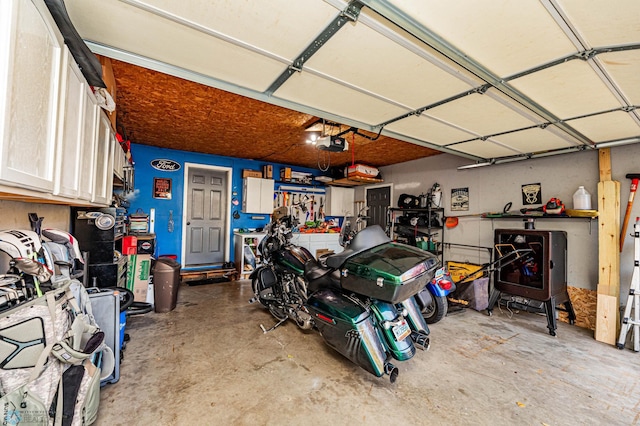 garage featuring a garage door opener