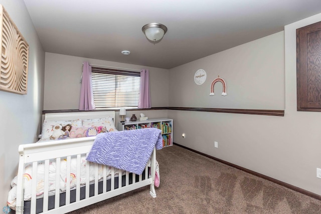 bedroom with carpet