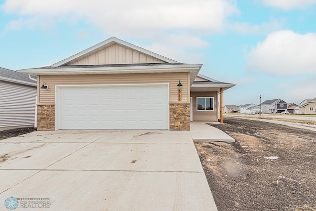 ranch-style house with a garage