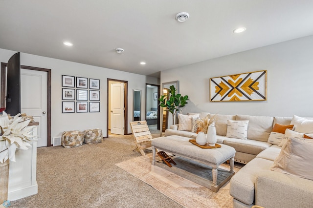 view of carpeted living room