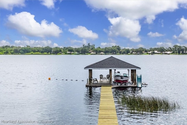 130 Deanna Dr, Lake Placid, FL 33852 - dock area featuring boat lift and a water view