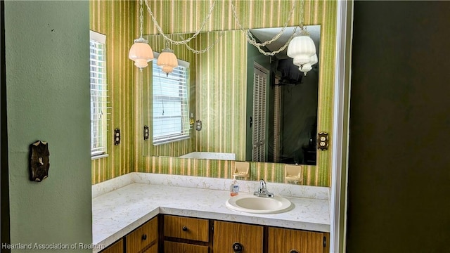 bathroom with vanity