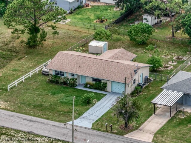 1536 Meadowbrook St, Lake Placid, FL 33852 - aerial view of property and surrounding area