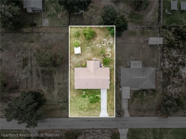 1536 Meadowbrook St, Lake Placid, FL 33852 - aerial view of property and surrounding area featuring property boundaries highlighted