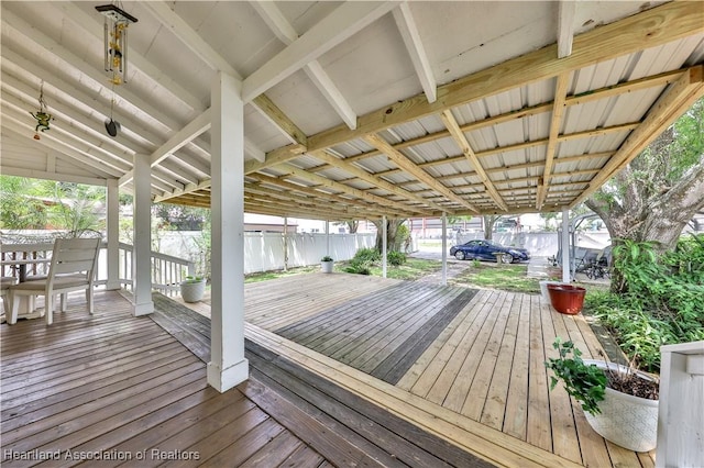 2220 Lakeview Dr, Sebring, FL 33870 - deck with fence