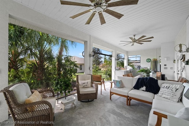 view of sunroom