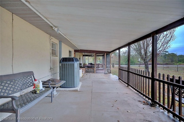 view of patio with central air condition unit