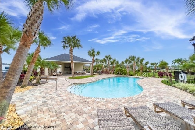 view of pool with a patio area