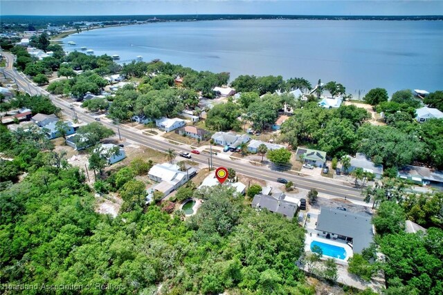 1320 Lakeview Dr, Sebring, FL 33870 - aerial overview of property's location with a nearby body of water and nearby suburban area